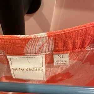 Zac & Rachel Coral and White Top